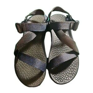 Chaco Men’s 10 Black/Blue strap Sandals EUC
